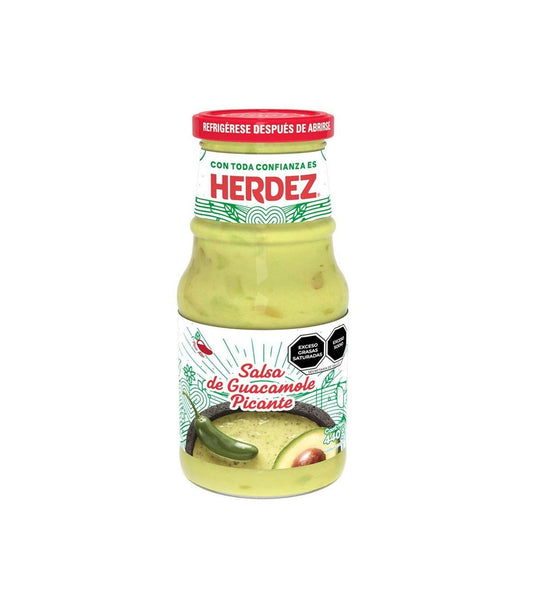 Herdez Salsas are the No. 1 salsa brand in Mexico. The characteristic spicy flavor of Herdez Guacamole Salsa will give your dishes a rich and very Mexican touch. This salsa combines the fresh, simple ingredients of your favorite restaurant guacamole with a distinctive creamy flavor of guacamole in a dip that pours right from the jar. Whether you’re looking for a dip for chips, a kitchen pantry staple, or a shortcut into the heart and soul of real Mexican cooking, you can’t get more authentic than Herdez.